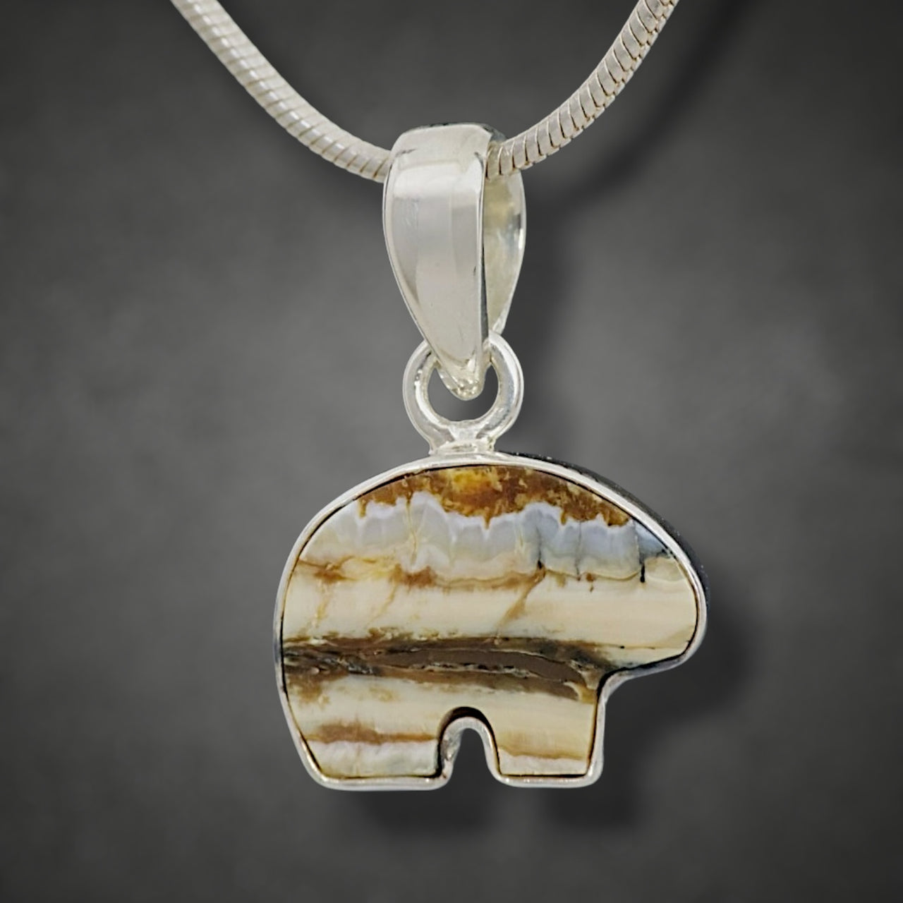 Mammoth Tooth Bear Pendant