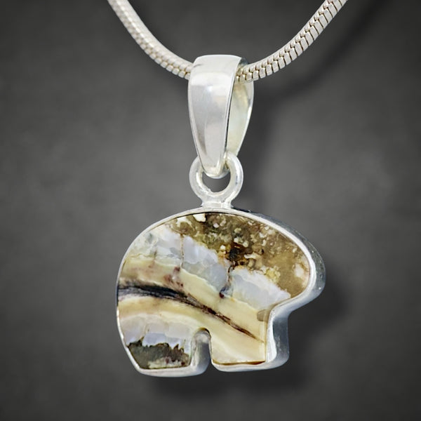 Mammoth Tooth Bear Pendant