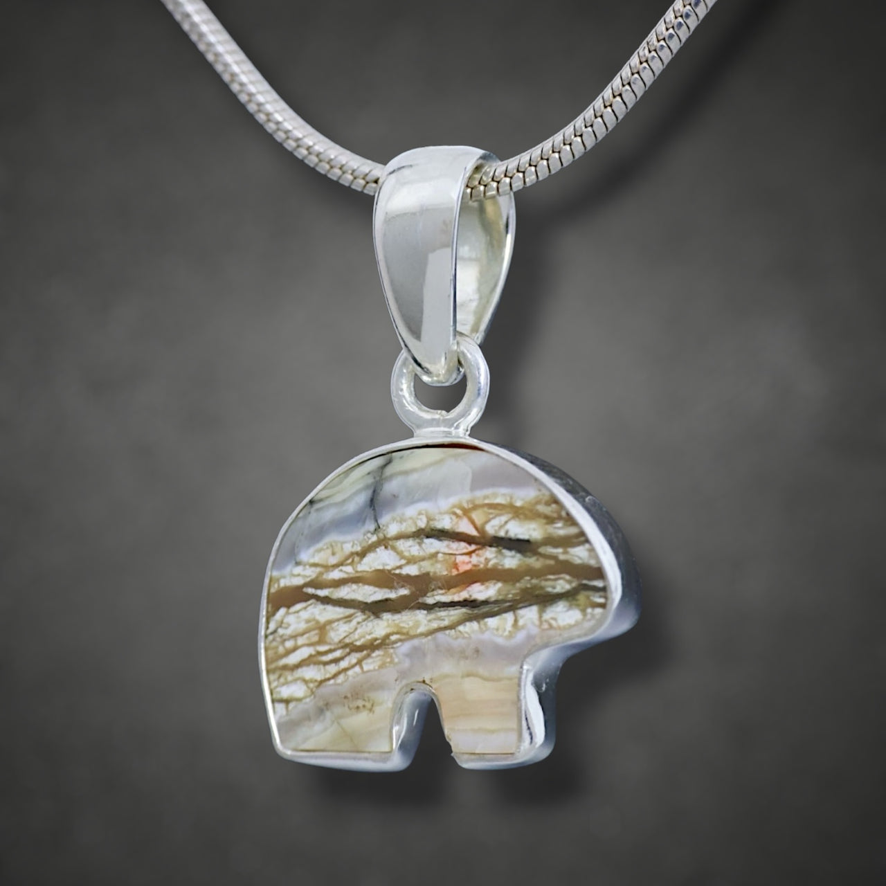 Mammoth Tooth Bear Pendant