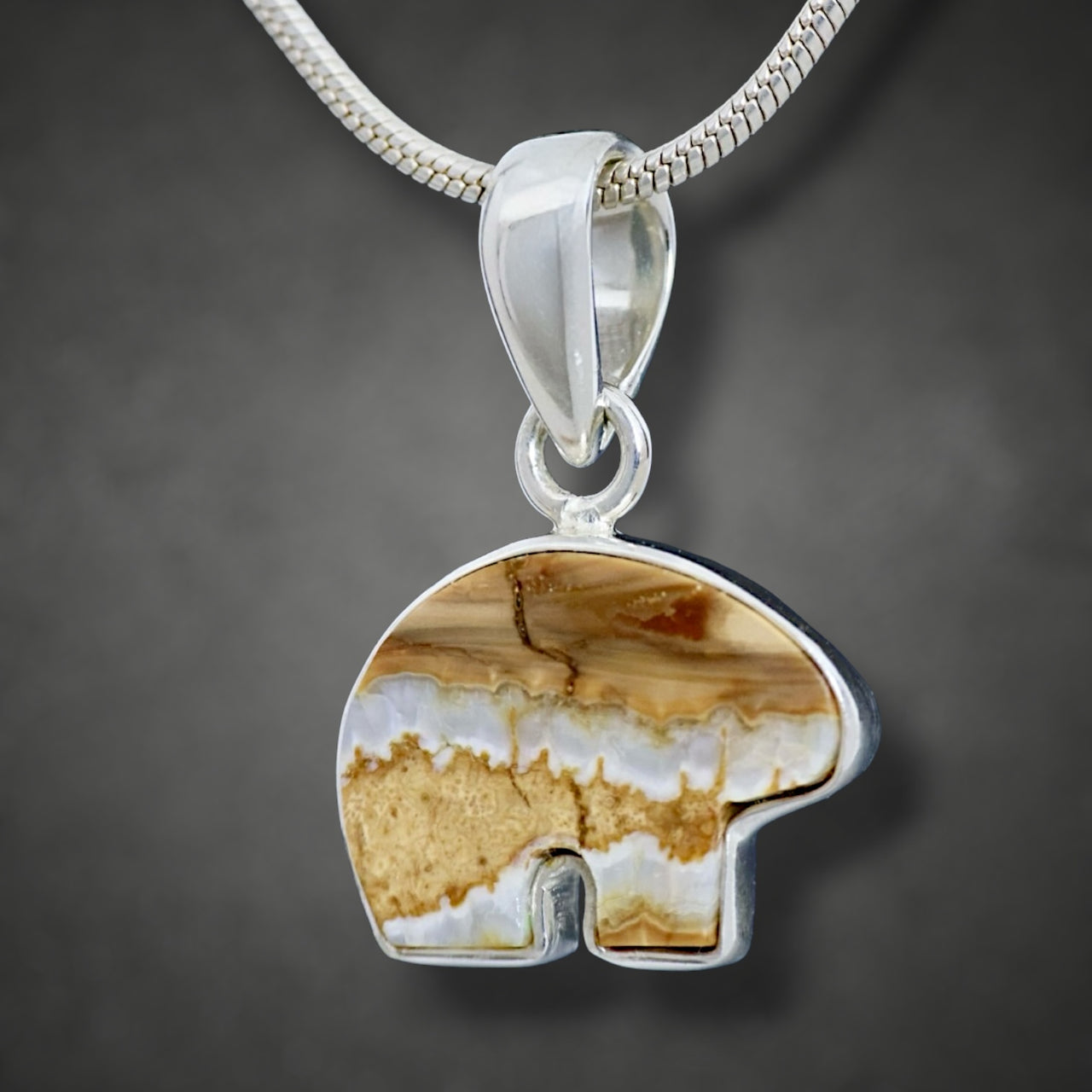 Mammoth Tooth Bear Pendant