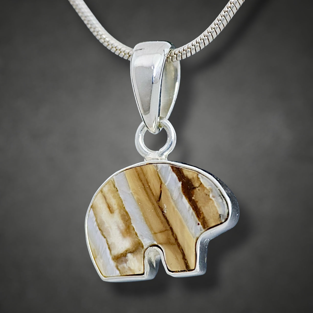Mammoth Tooth Bear Pendant