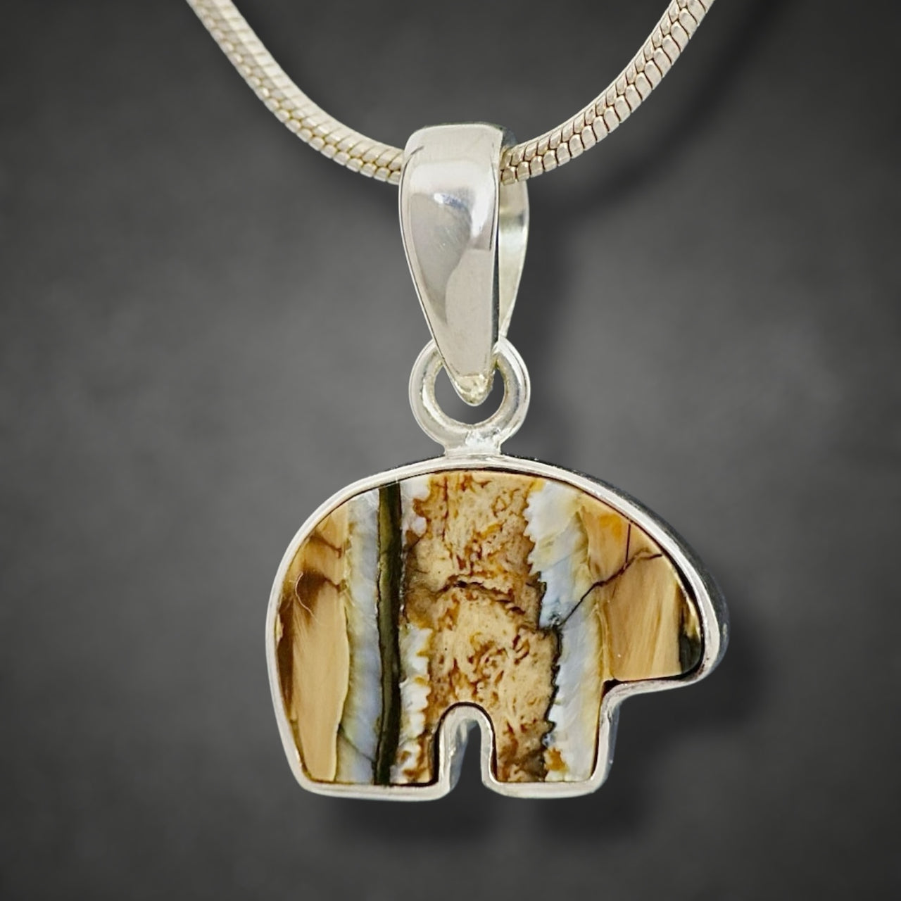 Mammoth Tooth Bear Pendant