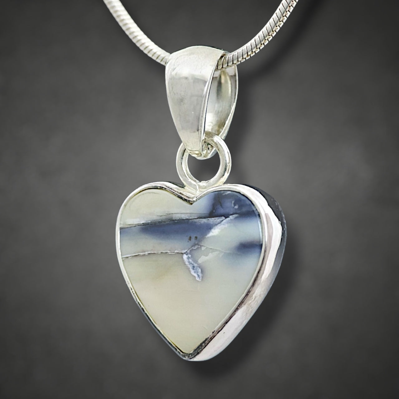 Mammoth Tooth Heart Pendant