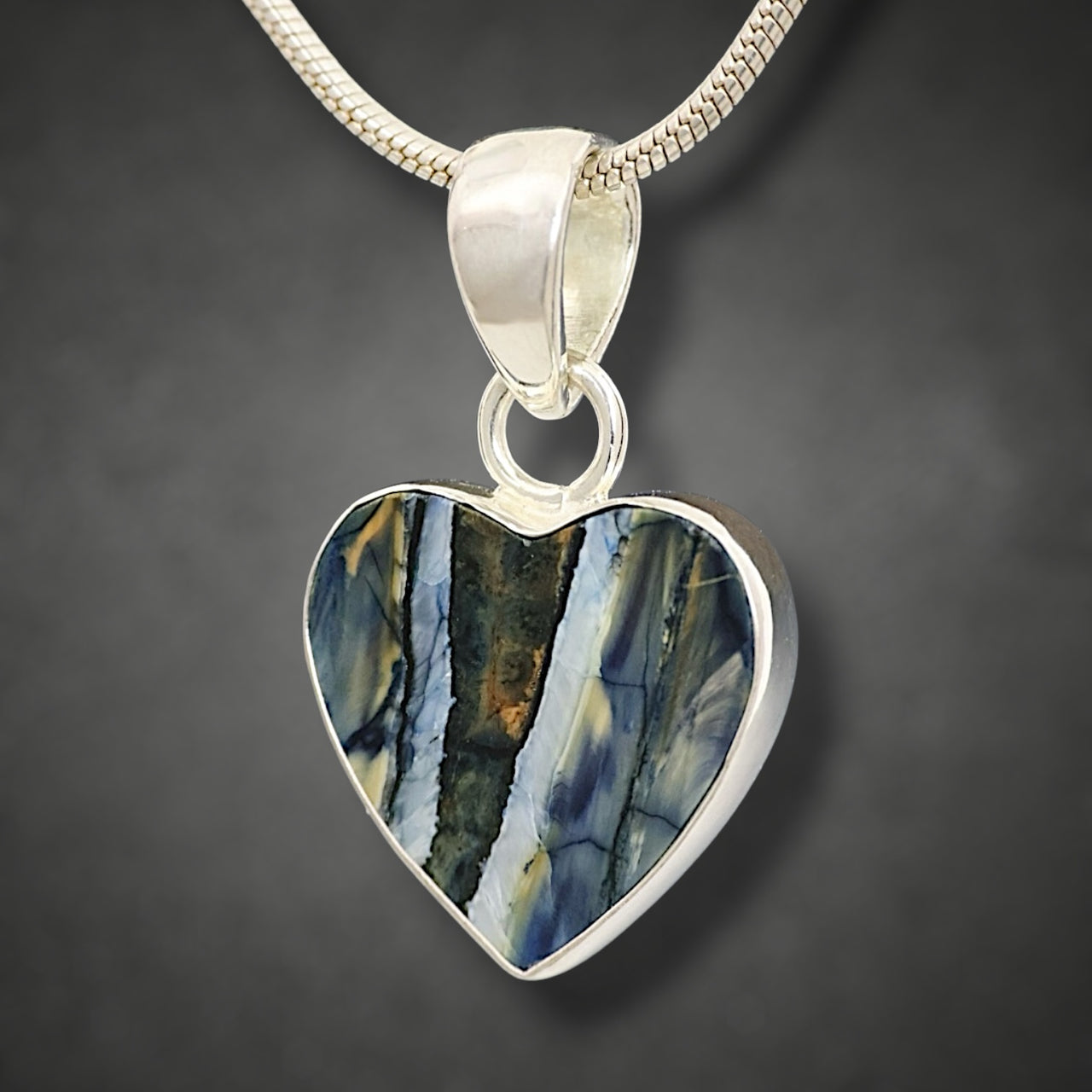 Mammoth Tooth Heart Pendant