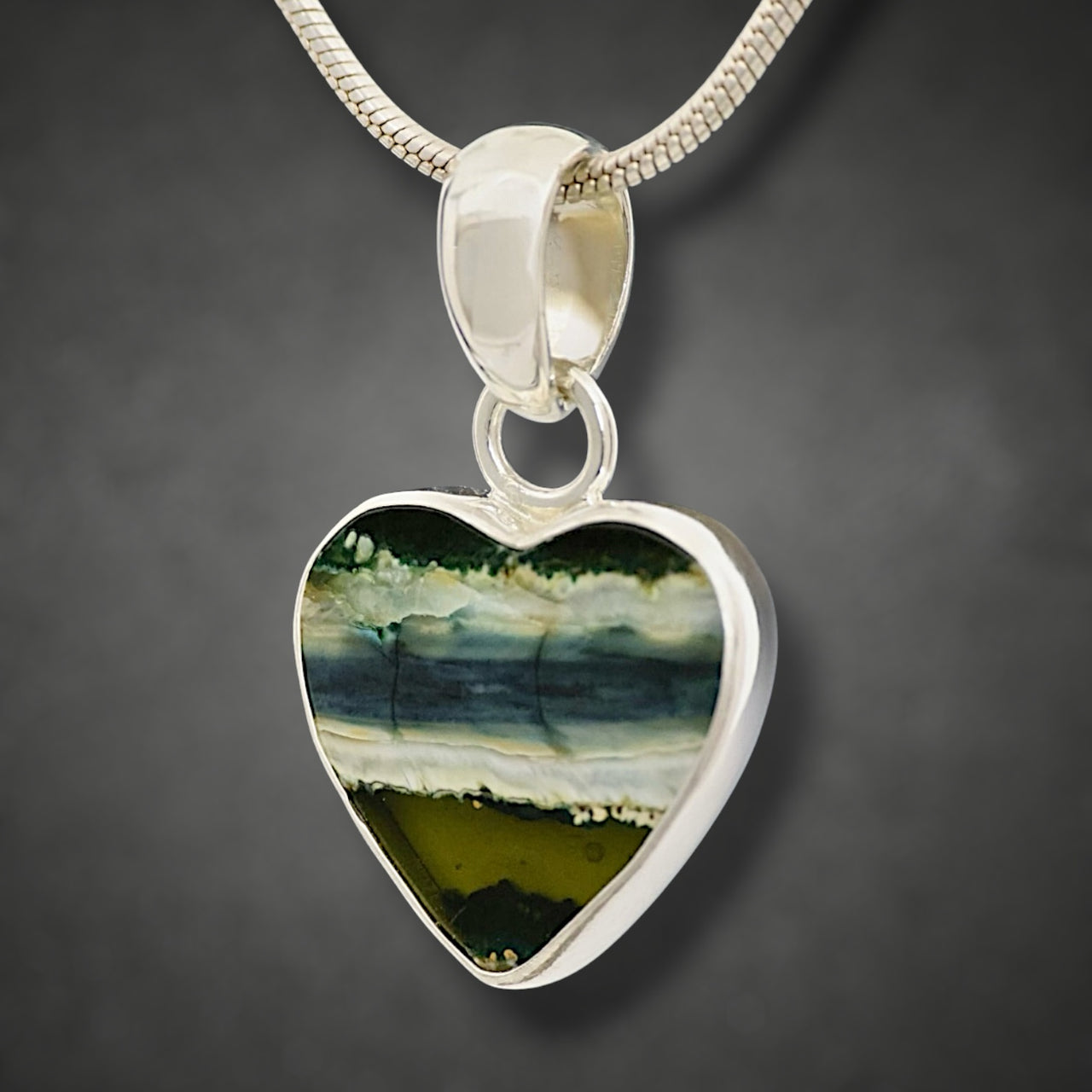 Mammoth Tooth Heart Pendant