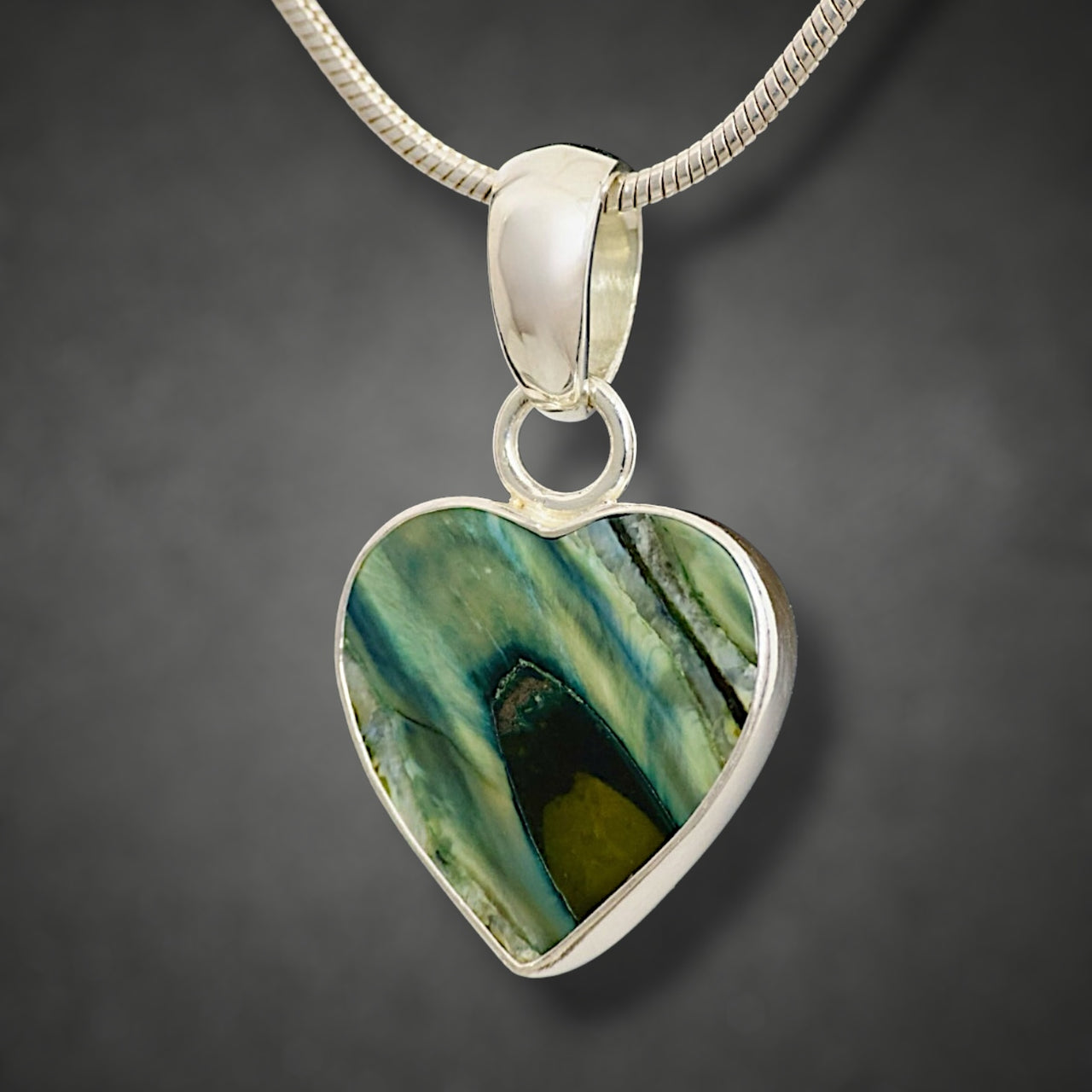 Mammoth Tooth Heart Pendant