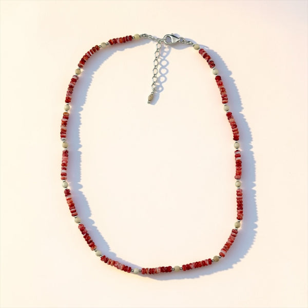 Ivory & Spiny Oyster Necklace