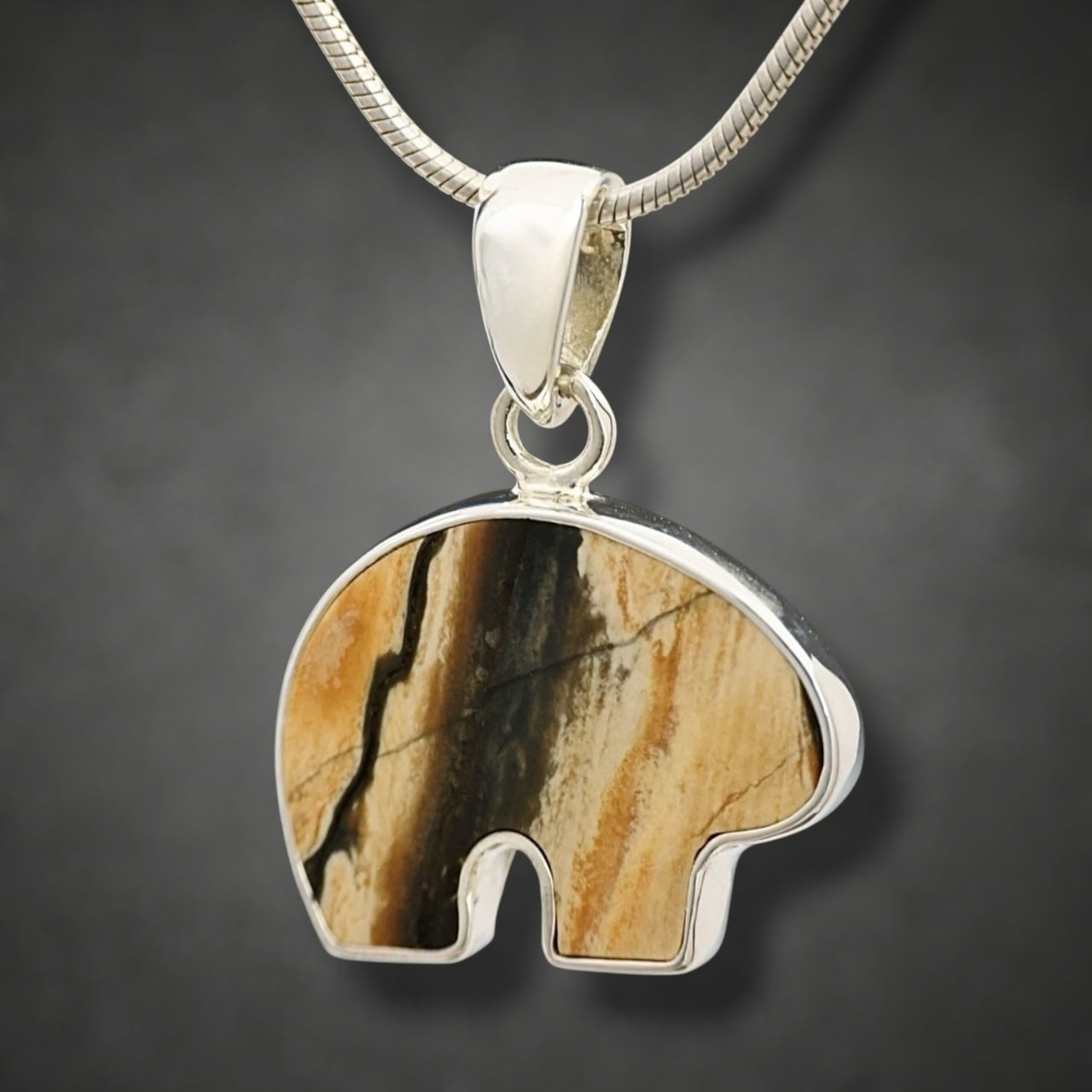Mammoth Tooth Bear Pendant