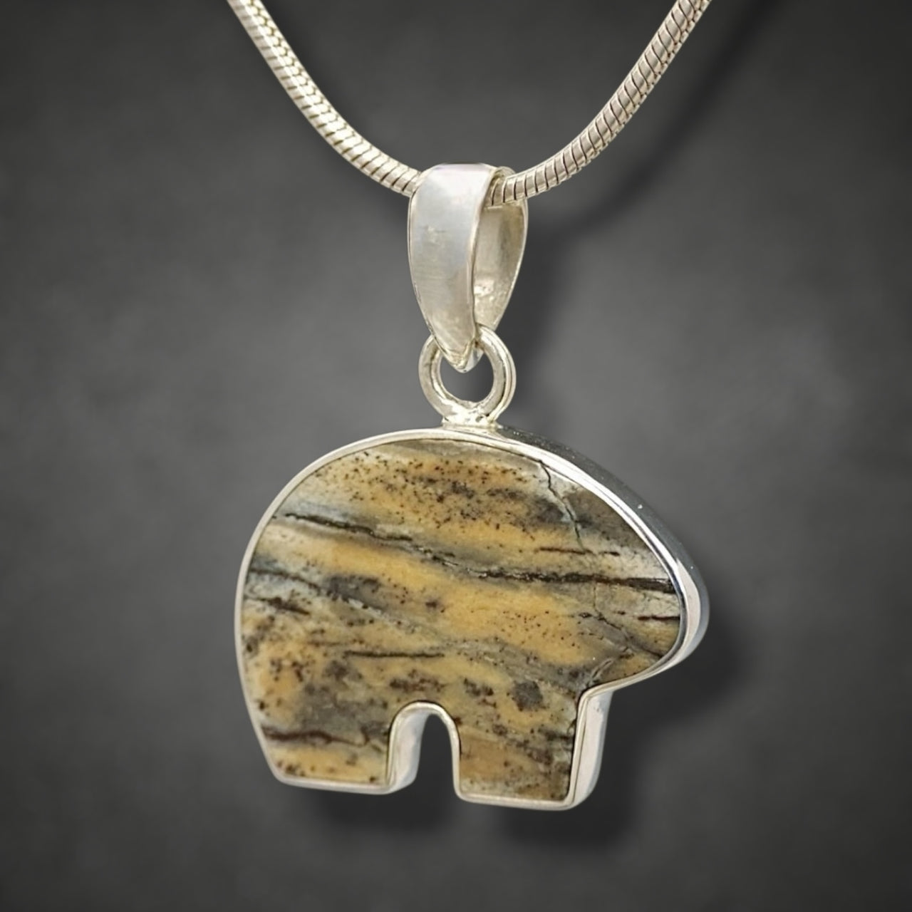 Mammoth Tooth Bear Pendant