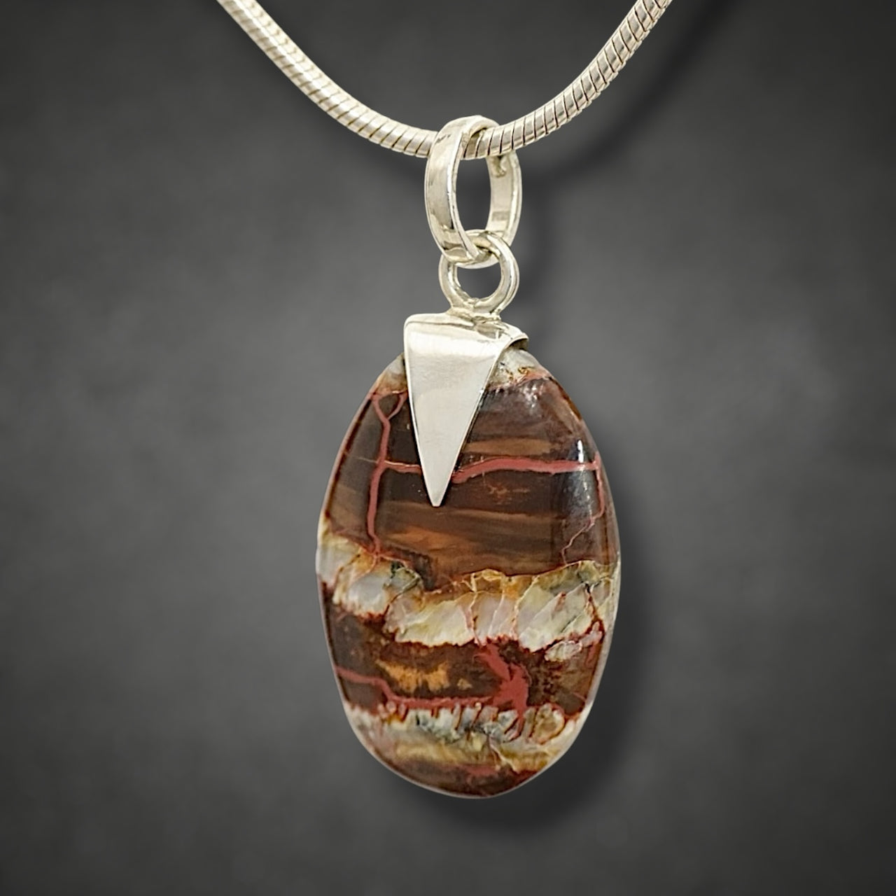 Mammoth Tooth Small Oval Pendant