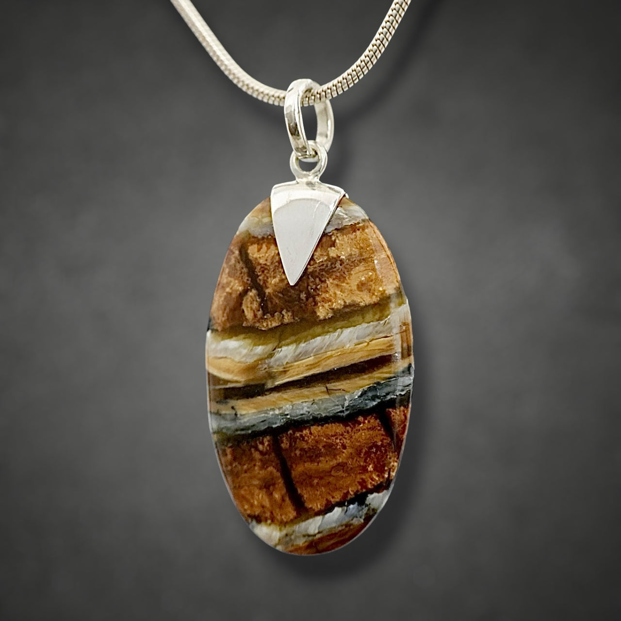 Mammoth Tooth Oval Pendant