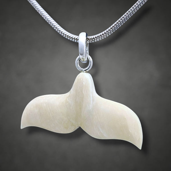 Ivory Whale Tail Pendant