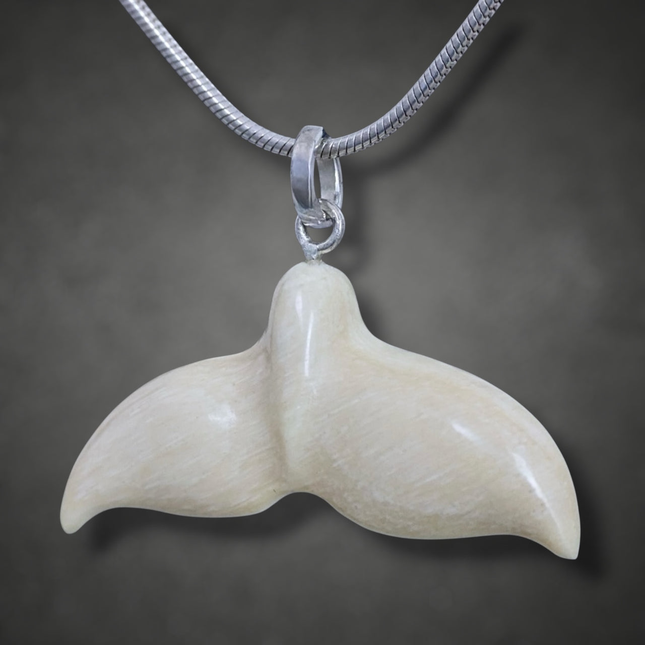Ivory Whale Tail Pendant