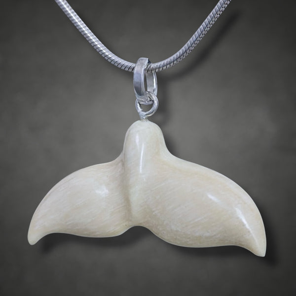 Ivory Whale Tail Pendant