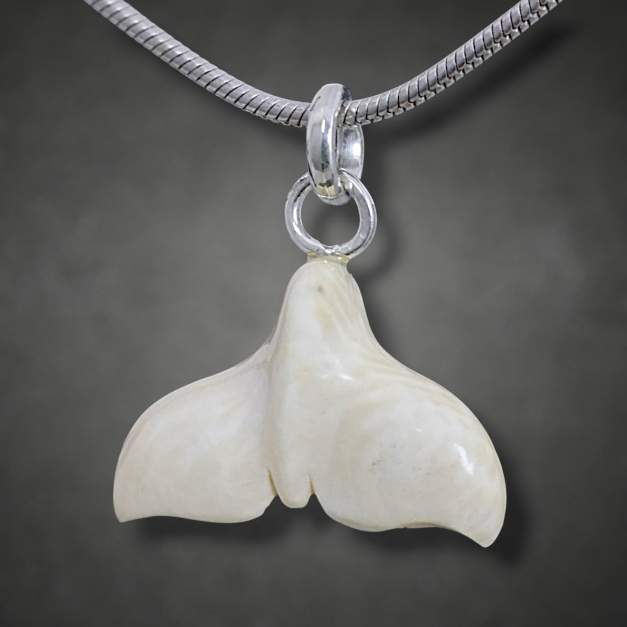 Ivory Whale Tail Pendant