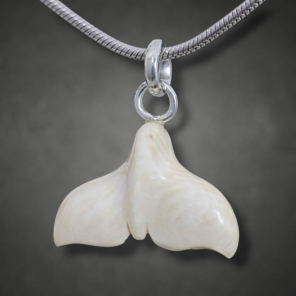 Ivory Whale Tail Pendant