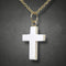 Ivory & Gold Cross Pendant