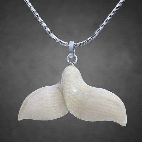 Ivory Whale Tail Pendant