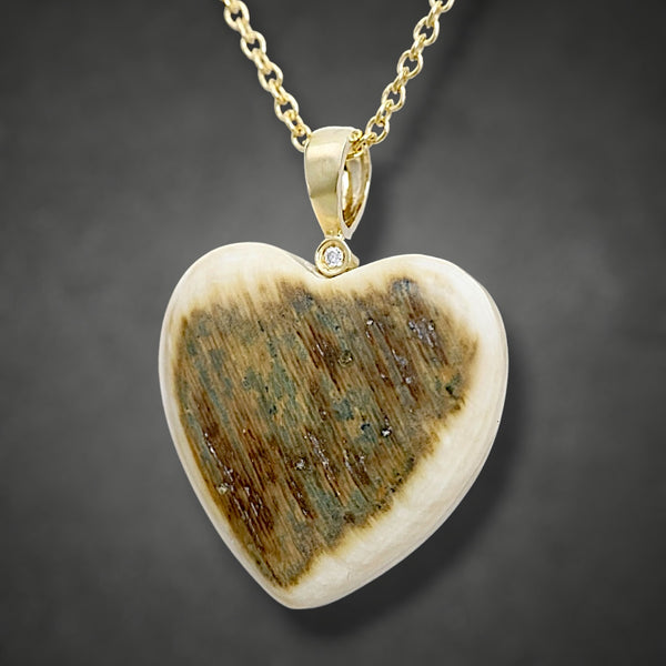 Heart w/ Diamond Pendant