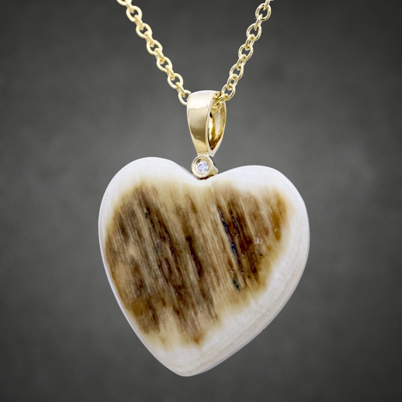Heart w/ Diamond Pendant