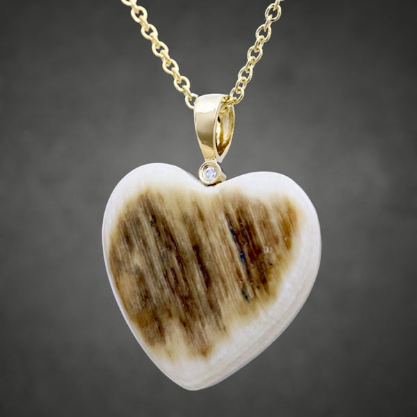 Heart w/ Diamond Pendant