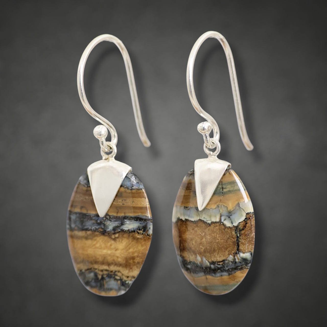 Mammoth Tooth Small Oval Earrings