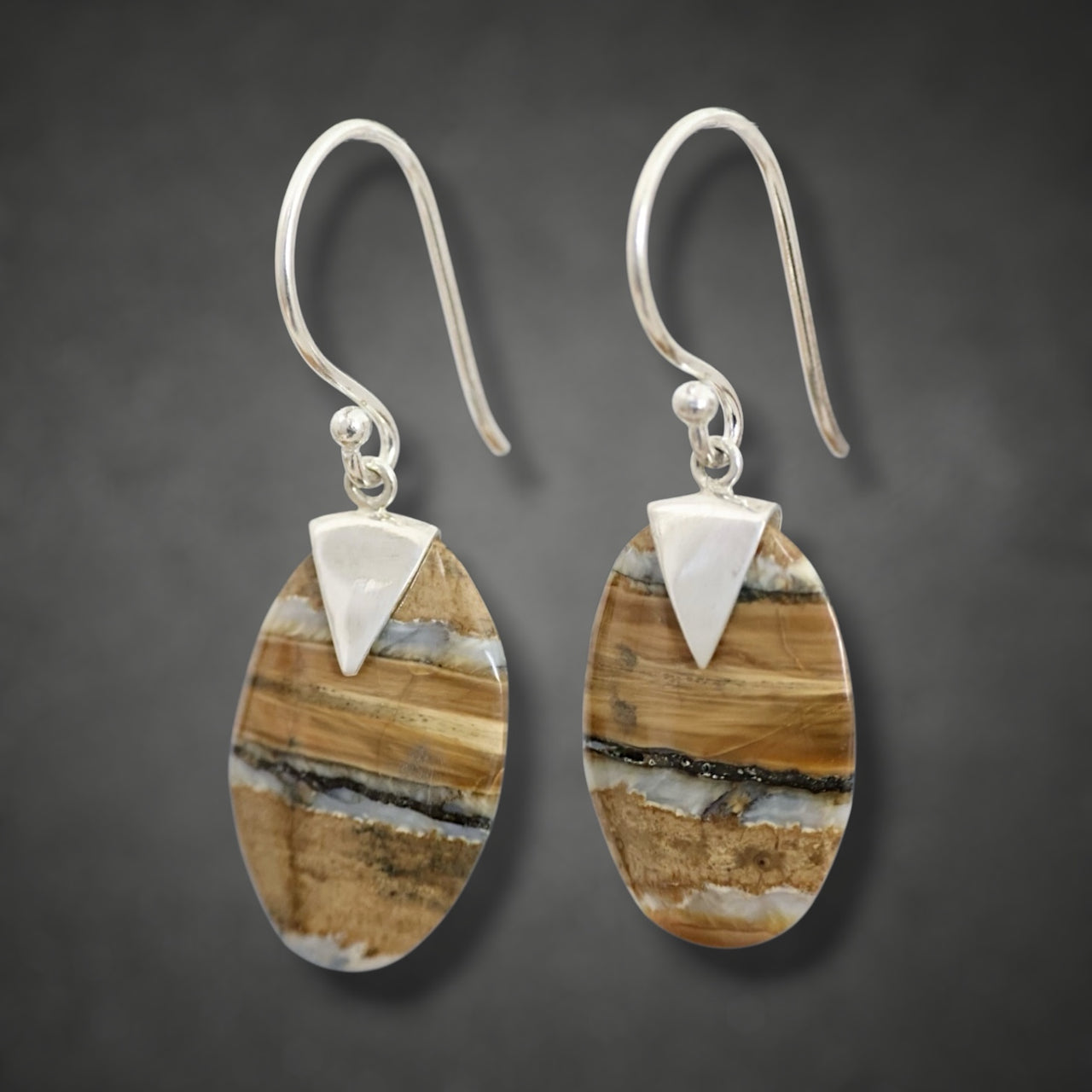 Mammoth Tooth Small Oval Earrings
