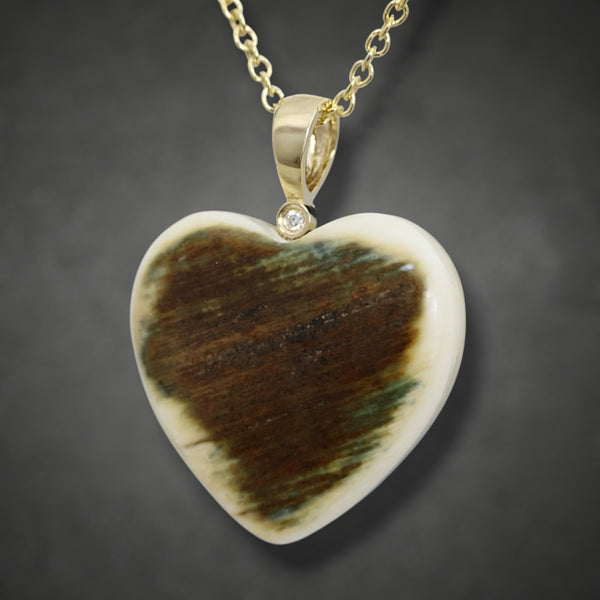 Heart w/ Diamond Pendant