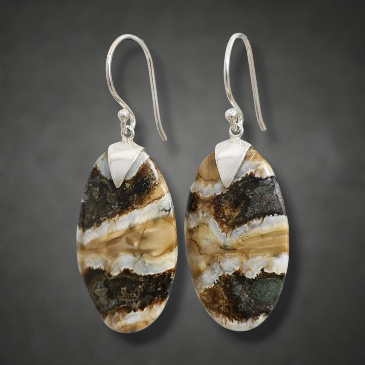 Mammoth Tooth Large Oval Earrings