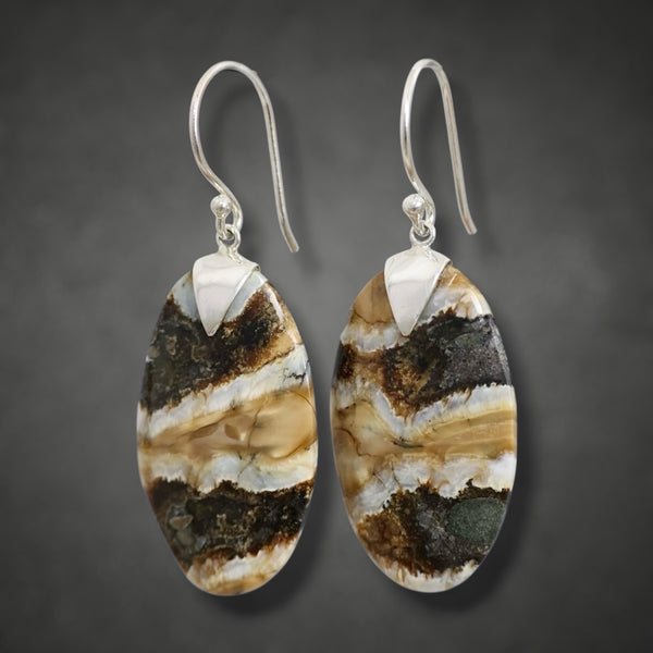 Mammoth Tooth Large Oval Earrings
