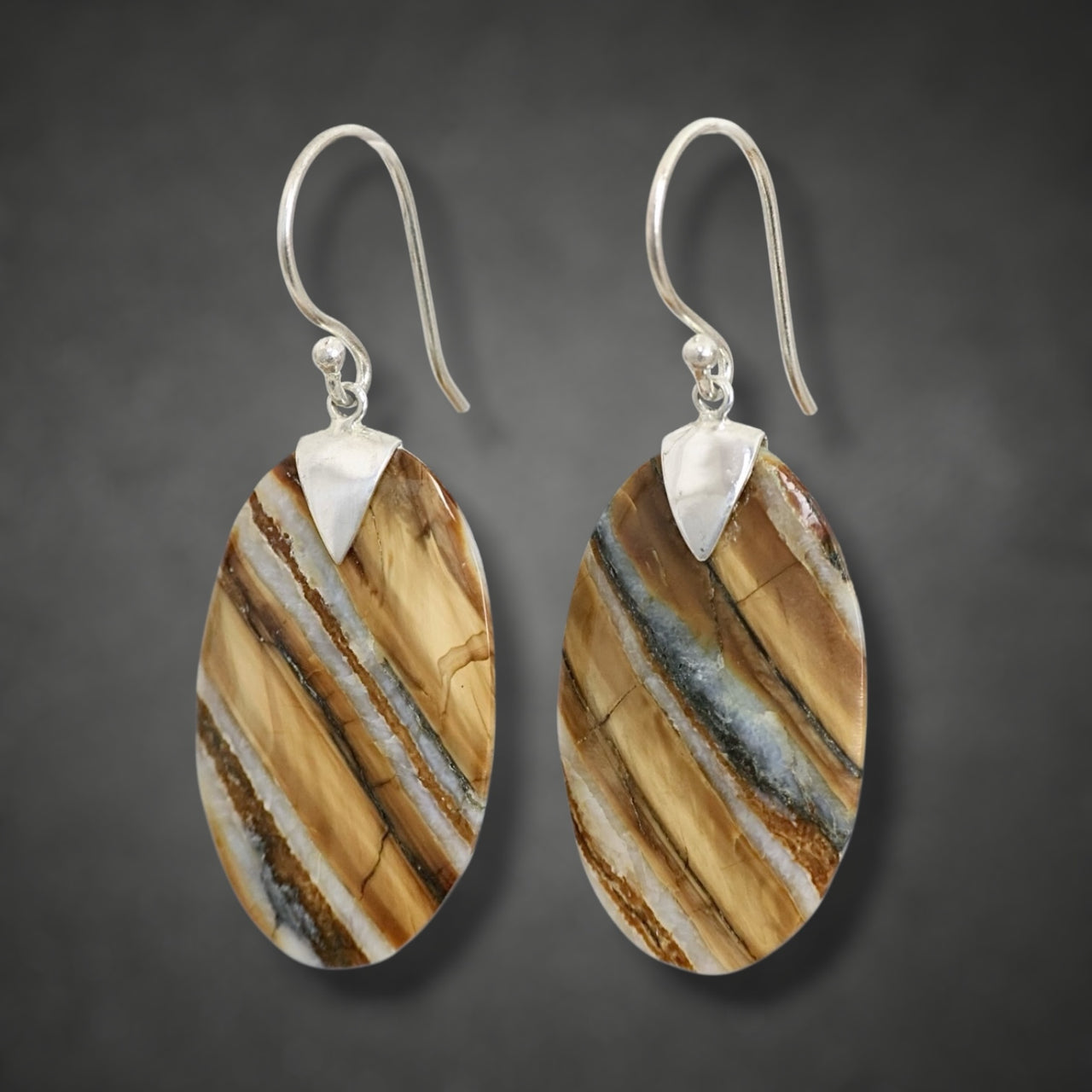 Mammoth Tooth Large Oval Earrings