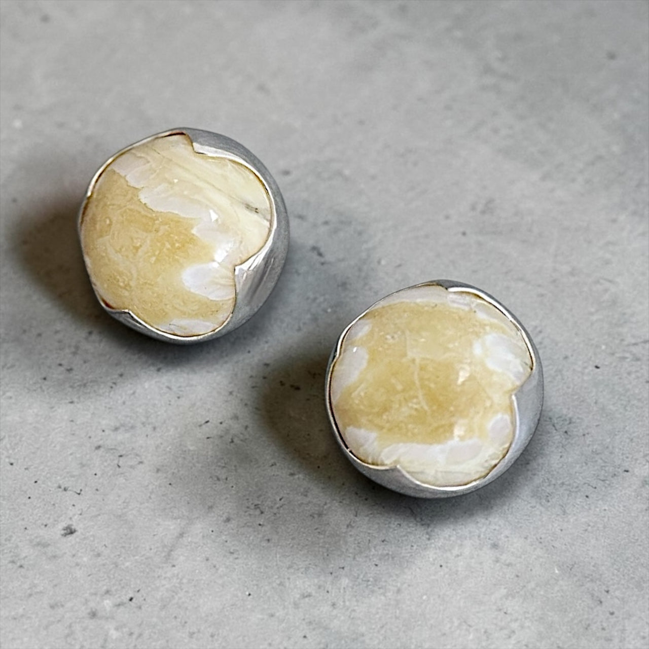 Mammoth Tooth Post Earrings