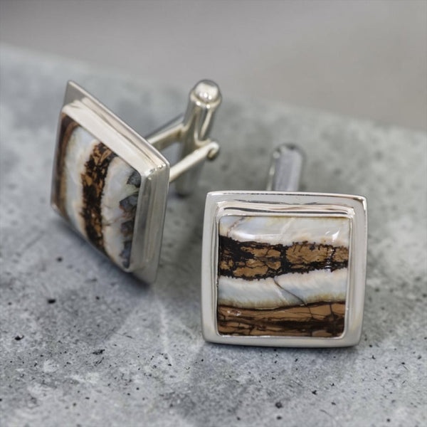 Square Domed Cuff Links