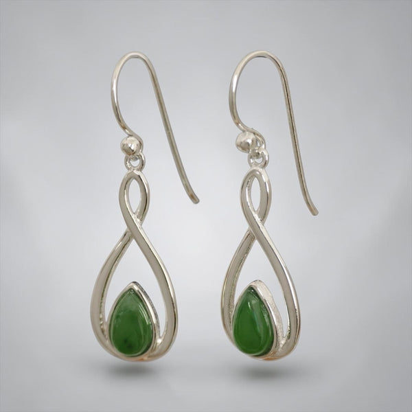 Jade Infinity Earrings