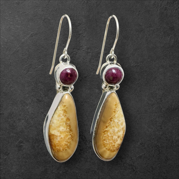 Ivory & Spiny Oyster Earrings