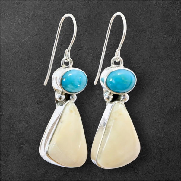 Ivory & Turquoise Earrings