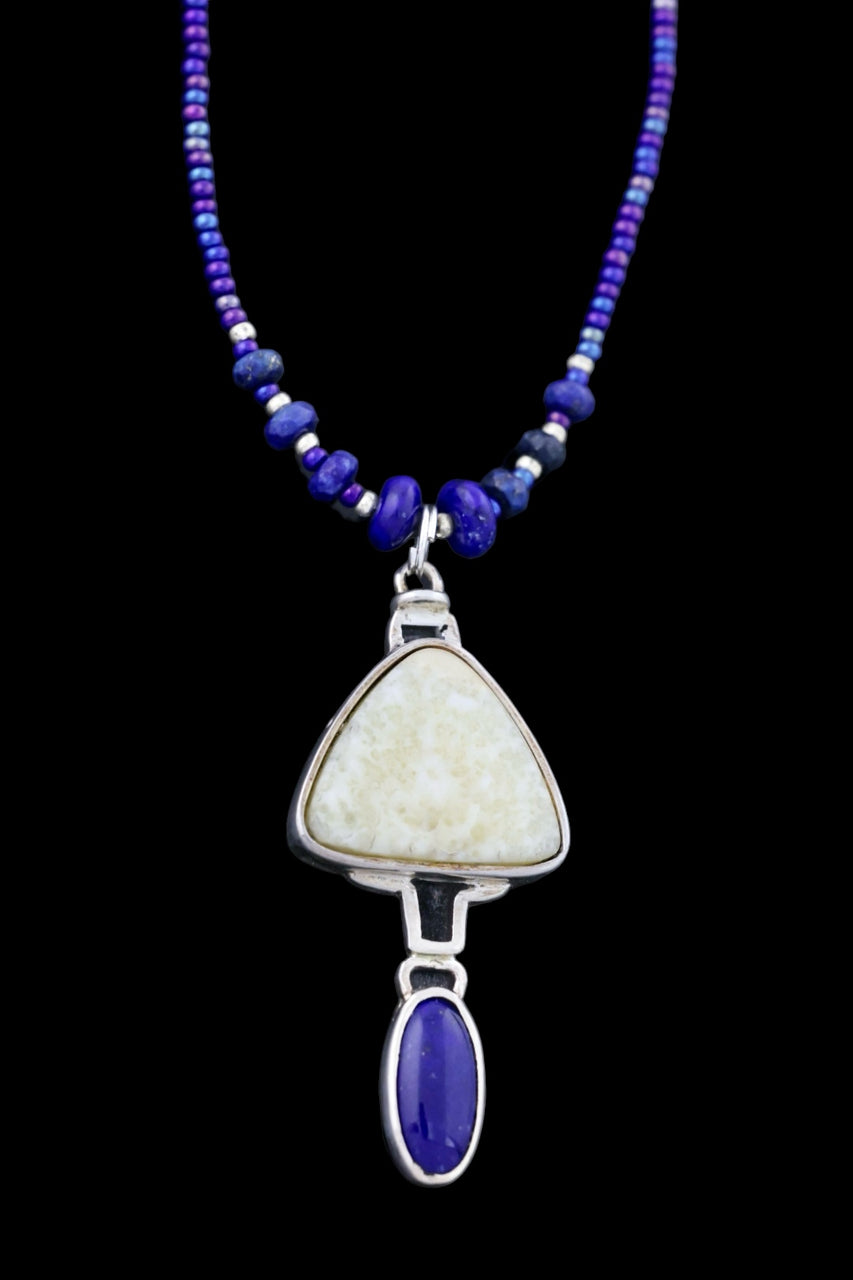 Ivory & Lapis Necklace