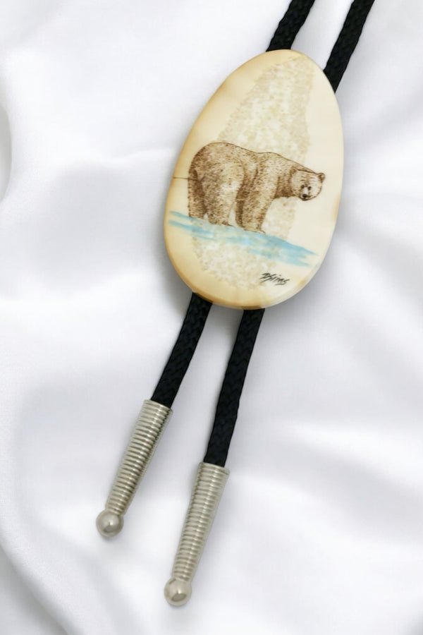 Polar Bear Bolo Tie