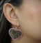 Heart Seal Skin Beaded Earrings