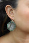 Round Seal Skin Beaded Earrings