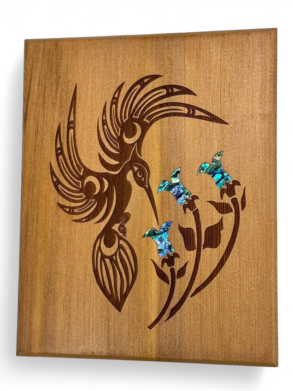 Hummingbird Cedar Plaque