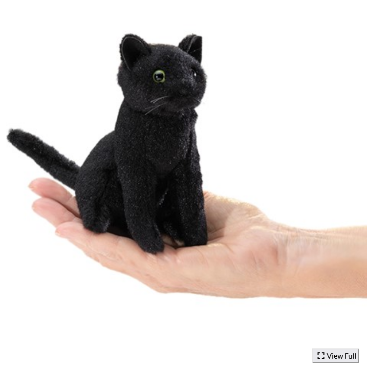 Mini Black Cat Puppet