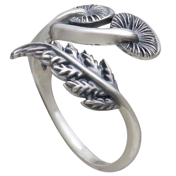 Mushroom & Fern Adjustable Ring