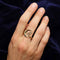 Bronze Moon and Mushroom Adjustable Ring