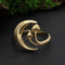Bronze Moon and Mushroom Adjustable Ring