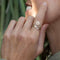 Bronze Adjustable Daffodil Ring - March Birth Flower