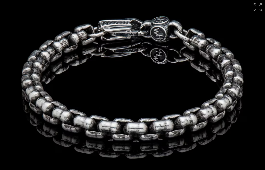 Sterling silver chain bracelet