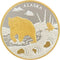 Bear Tracks Medallion with 24k Gold Relief