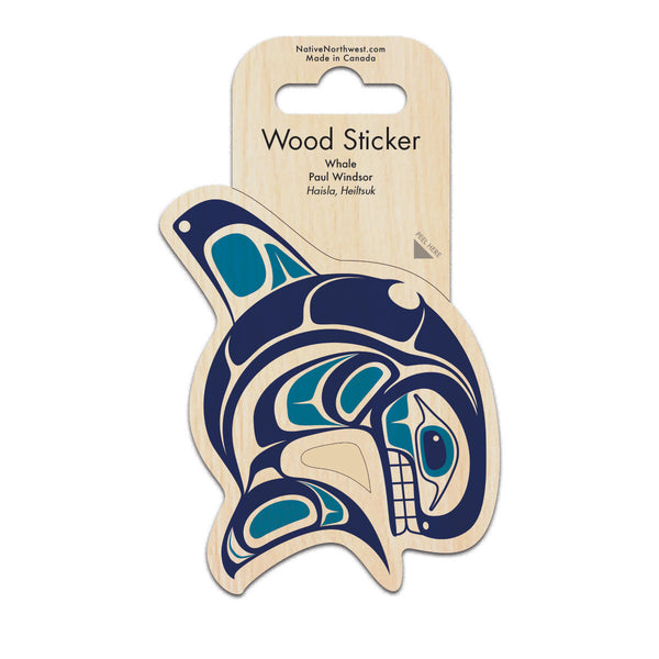 Whale Wood Sticker