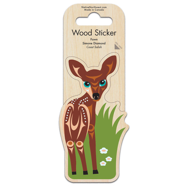 Fawn Wood Sticker
